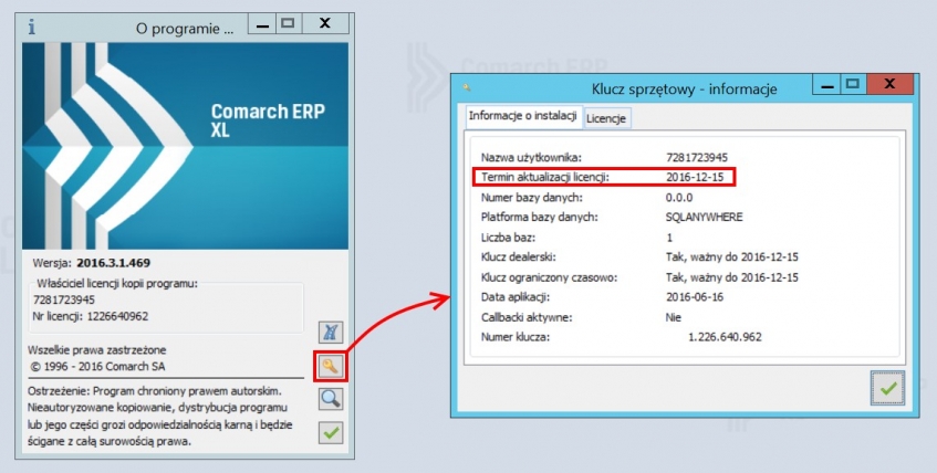 Termin ważności upgrade ERP XL