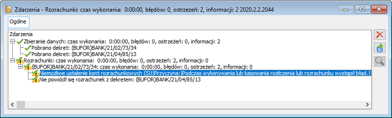 Niemożliwe ustalenie kont rozrachunkowych. Podczas wykonywania lub kasowania rozliczenia lub rozrachunku wystąpił błąd.