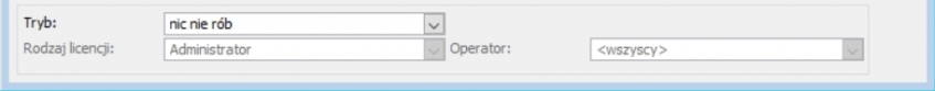 Parametry listy licencji i operatorów
