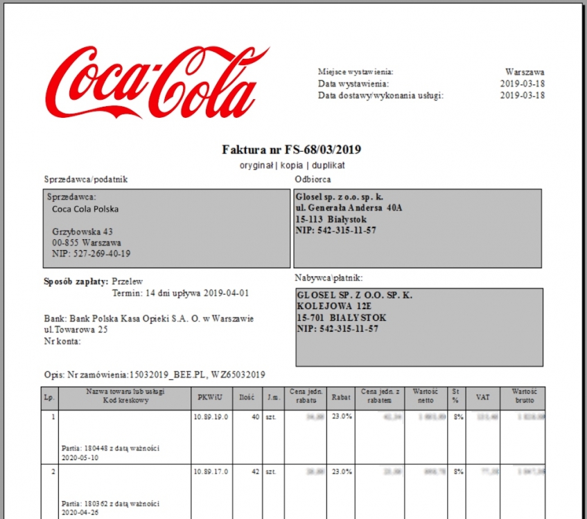 Dodatek ERP XL typu wydruk graficzny