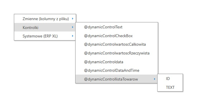 migrator excel menu kontekstowe