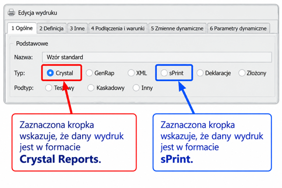 właściwości wydruku ERP Optima właściwości wydruku ERP Optima